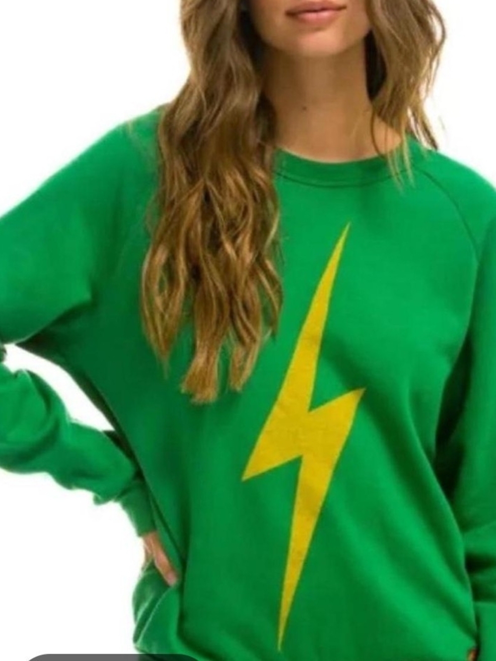 Aviator Nation Lightning Bolt Crewneck Sweater